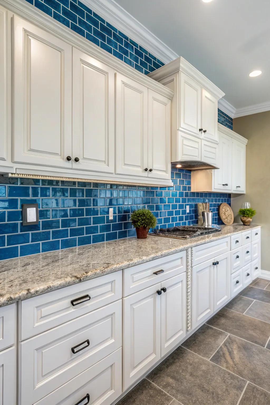 An audacious azure <strong><em>wall covering</em></strong> incorporates a vibrant indication to the cooking area decor.” loading=”lazy” class=”pimg”>
	</picture><figcaption>An audacious azure <strong><em>wall covering</em></strong> incorporates a vibrant indication to the cooking area decor.</figcaption></figure>
<p>Introduce an audacious azure <strong><em>wall covering</em></strong> for an eruption of hue that enlivens the cooking area and enhances the understated tones of ivory and stone.</p>
<h3>Items that may come in handy:</h3>
<ul class=