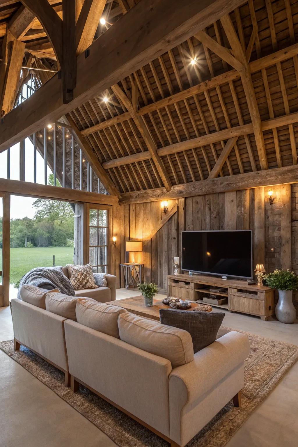 Barn transformations offer a blend of history and modernity.