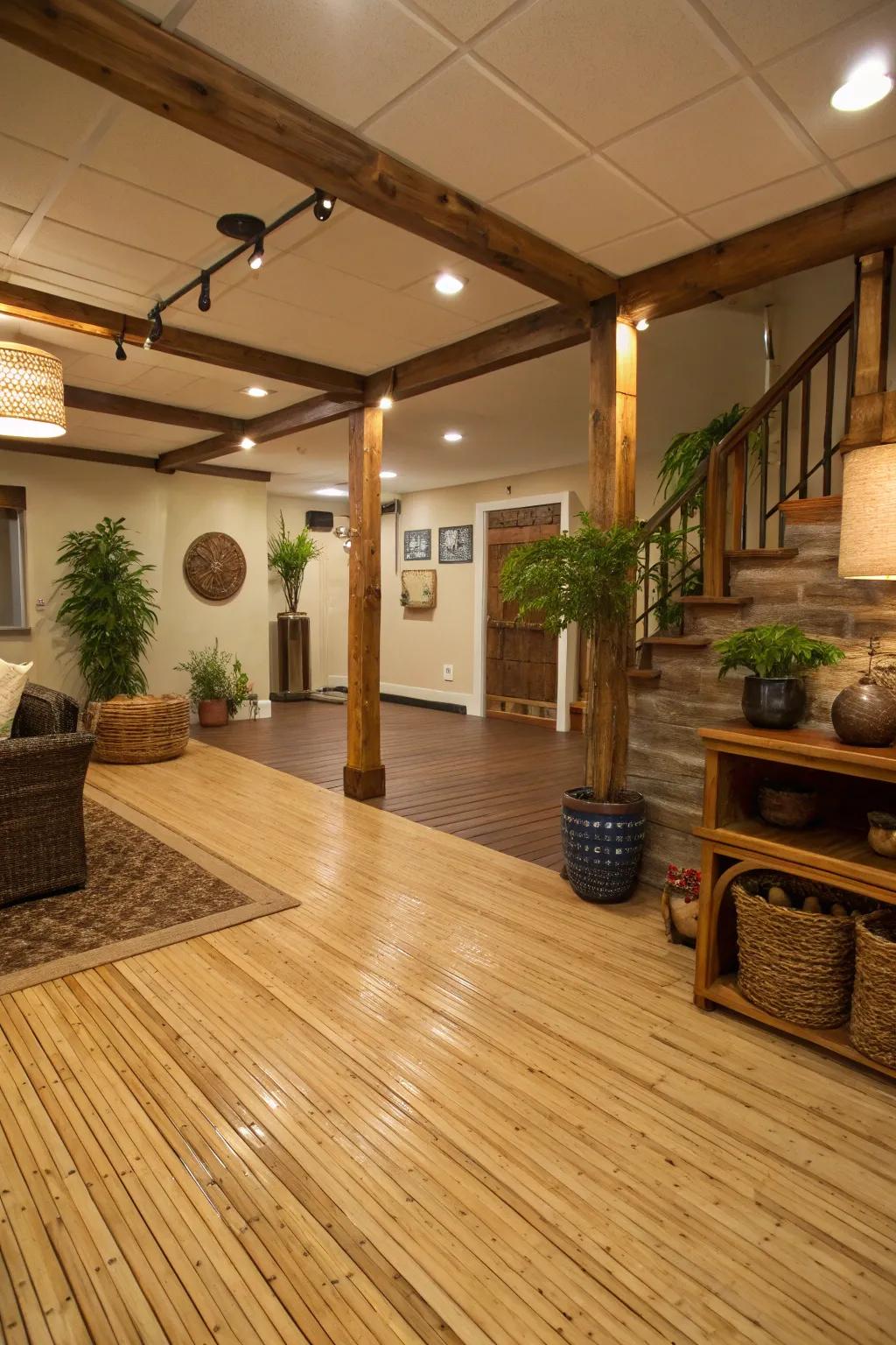 Pole flooring is a sustainable and stylish choice.
