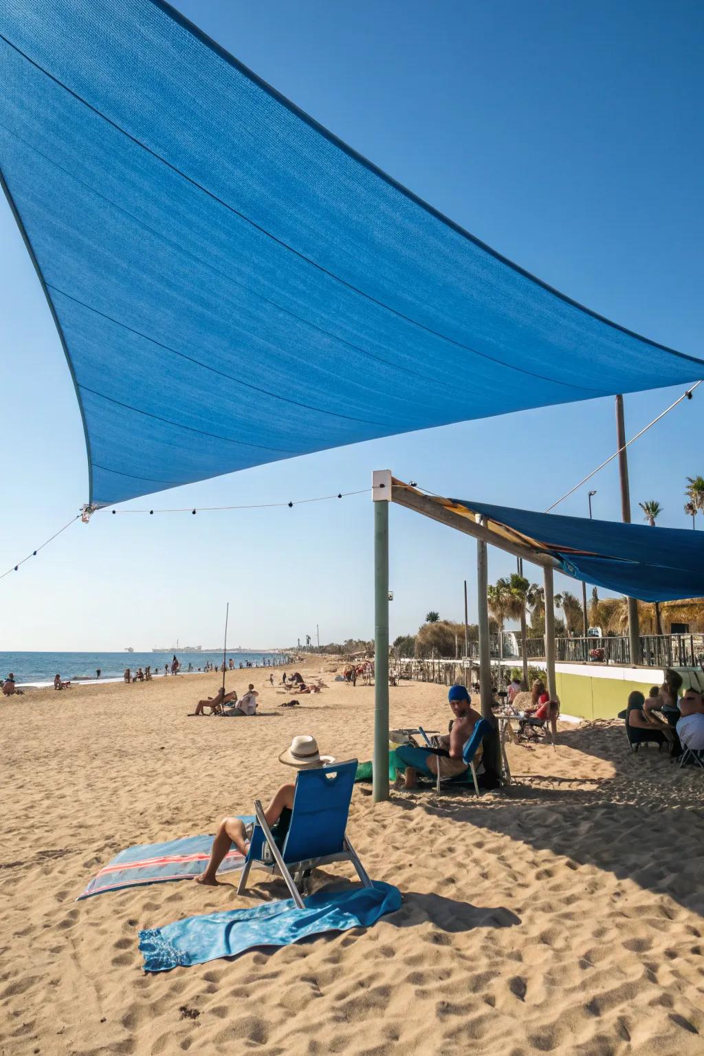 Shade cloths offer stylish and versatile sun protection.
