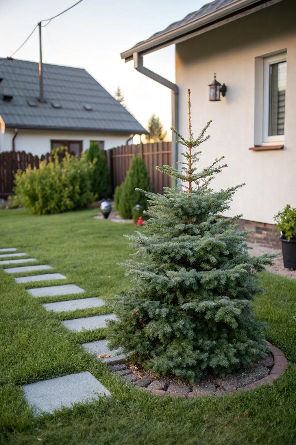 Mini evergreen is ideal for smaller spaces.