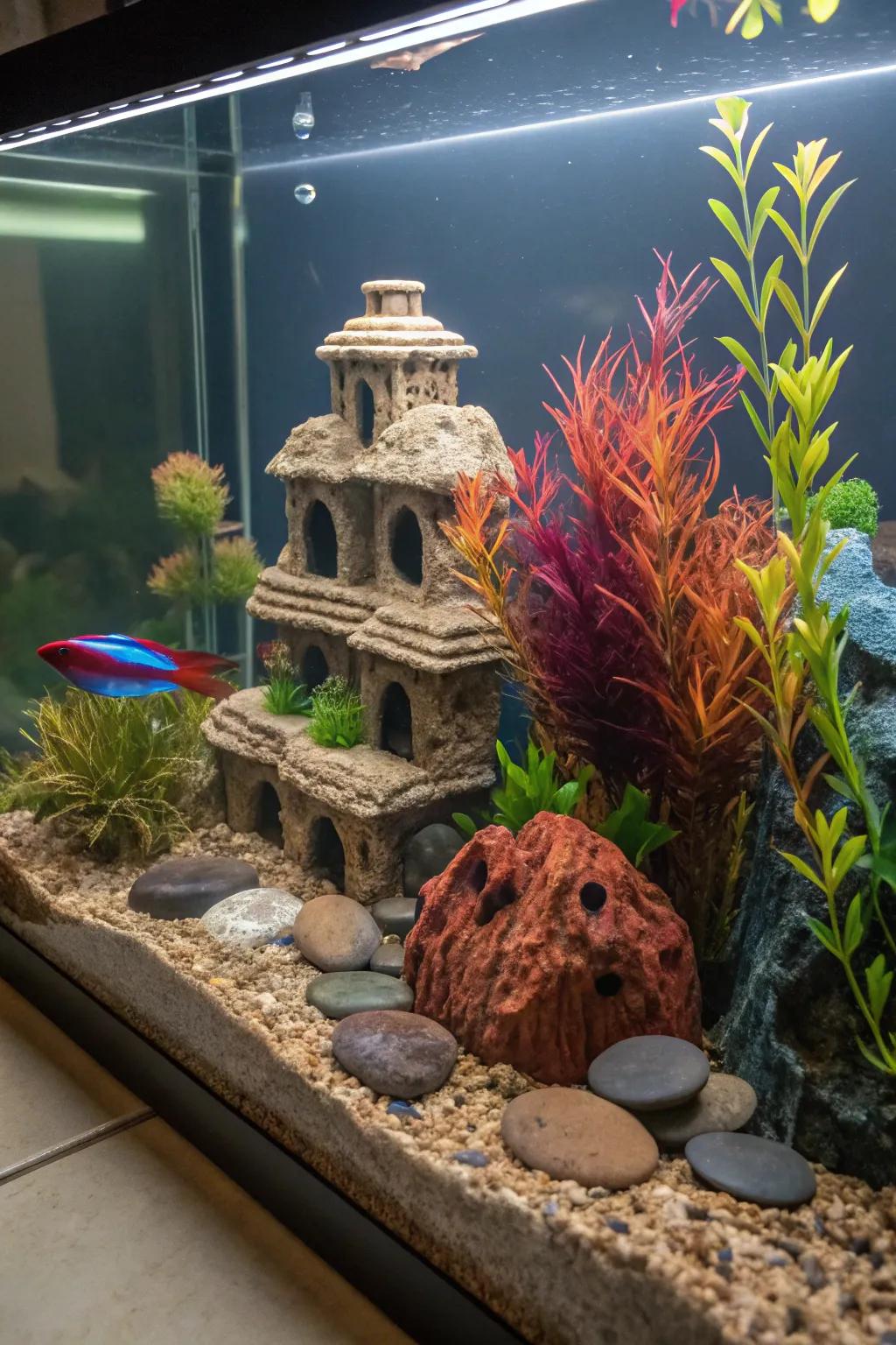 An aquatic recreation ground teeming with exploration prospects for your betta.