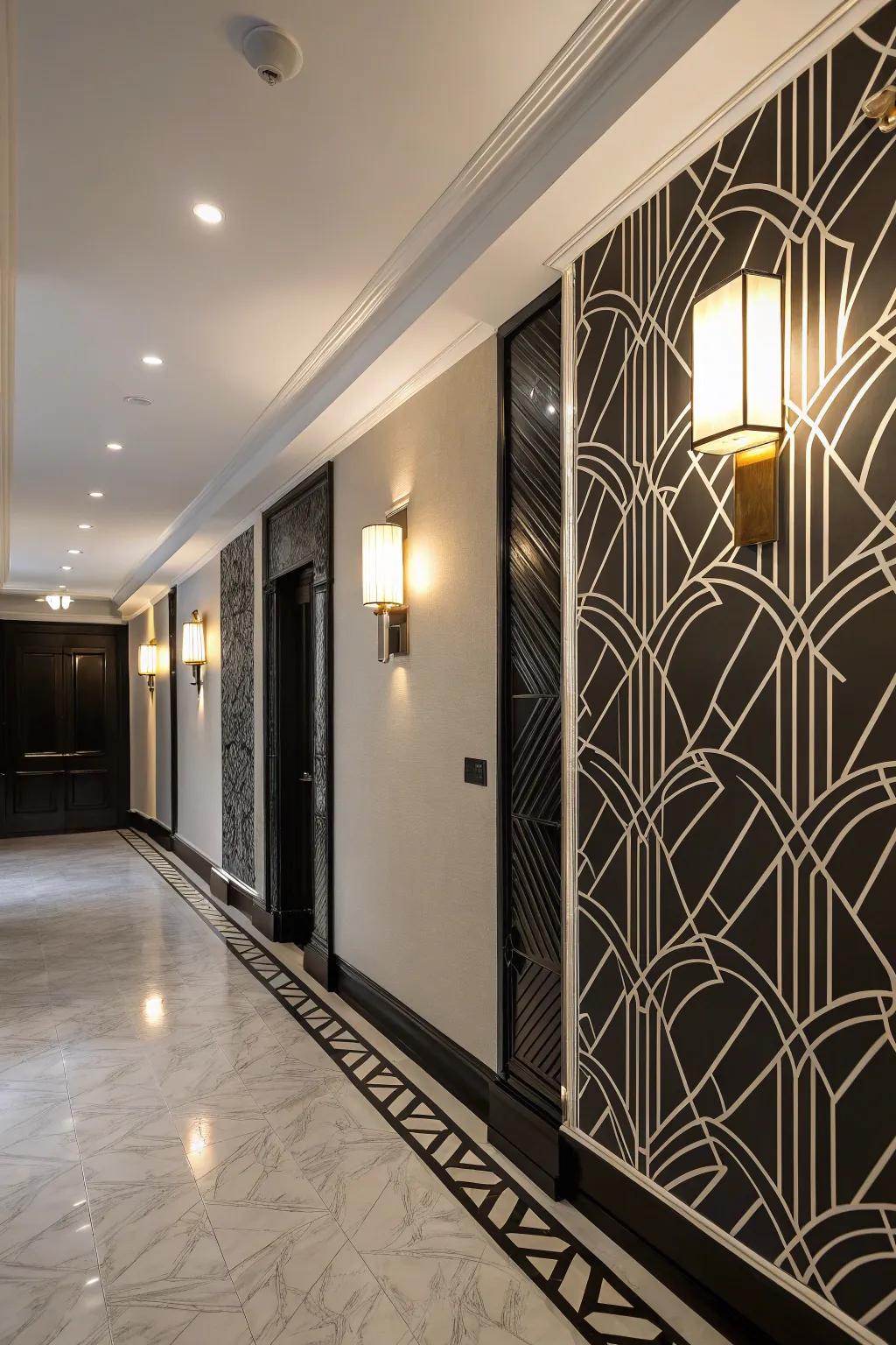 Lighting components can enhance the beauty of your feature wall.