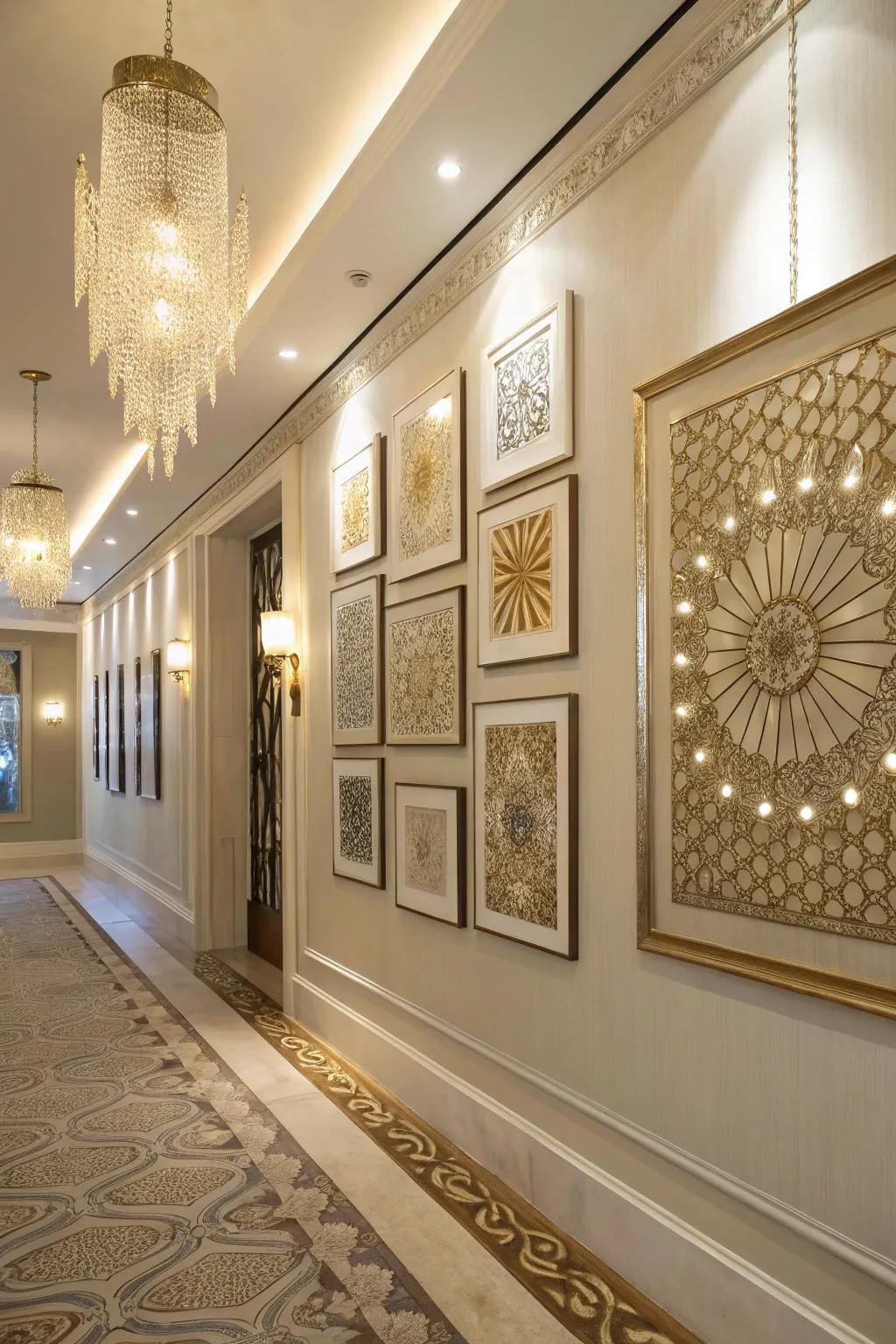 Wall decor that shimmers and adds elegance.