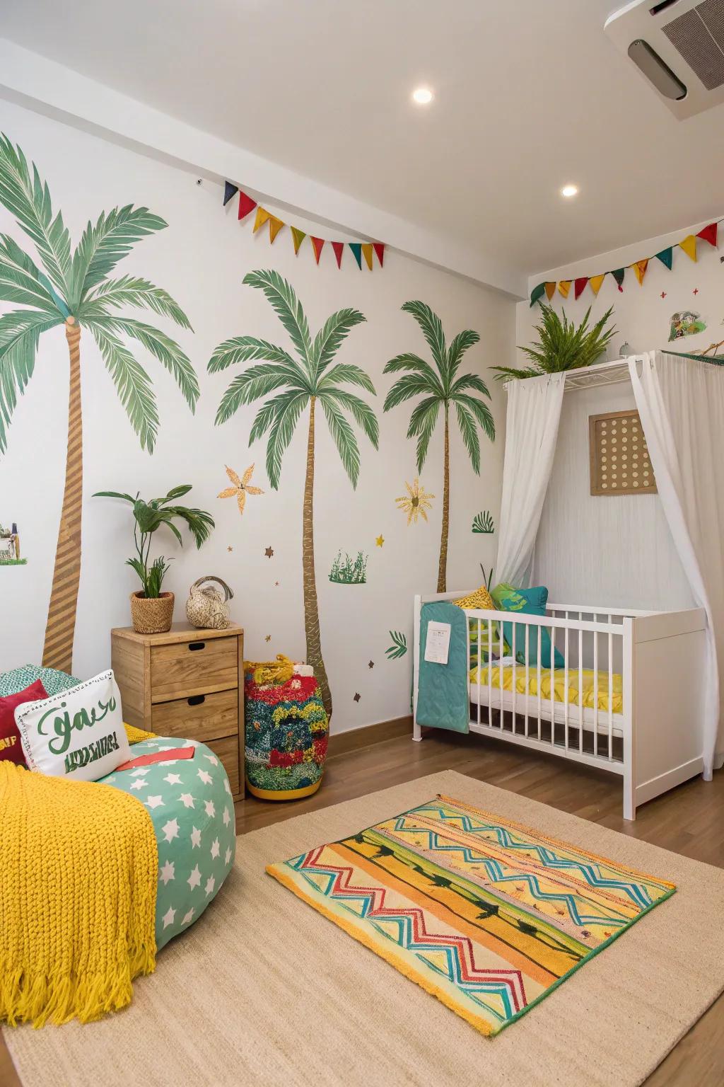 Get exotic through a tropical-themed nursery.
