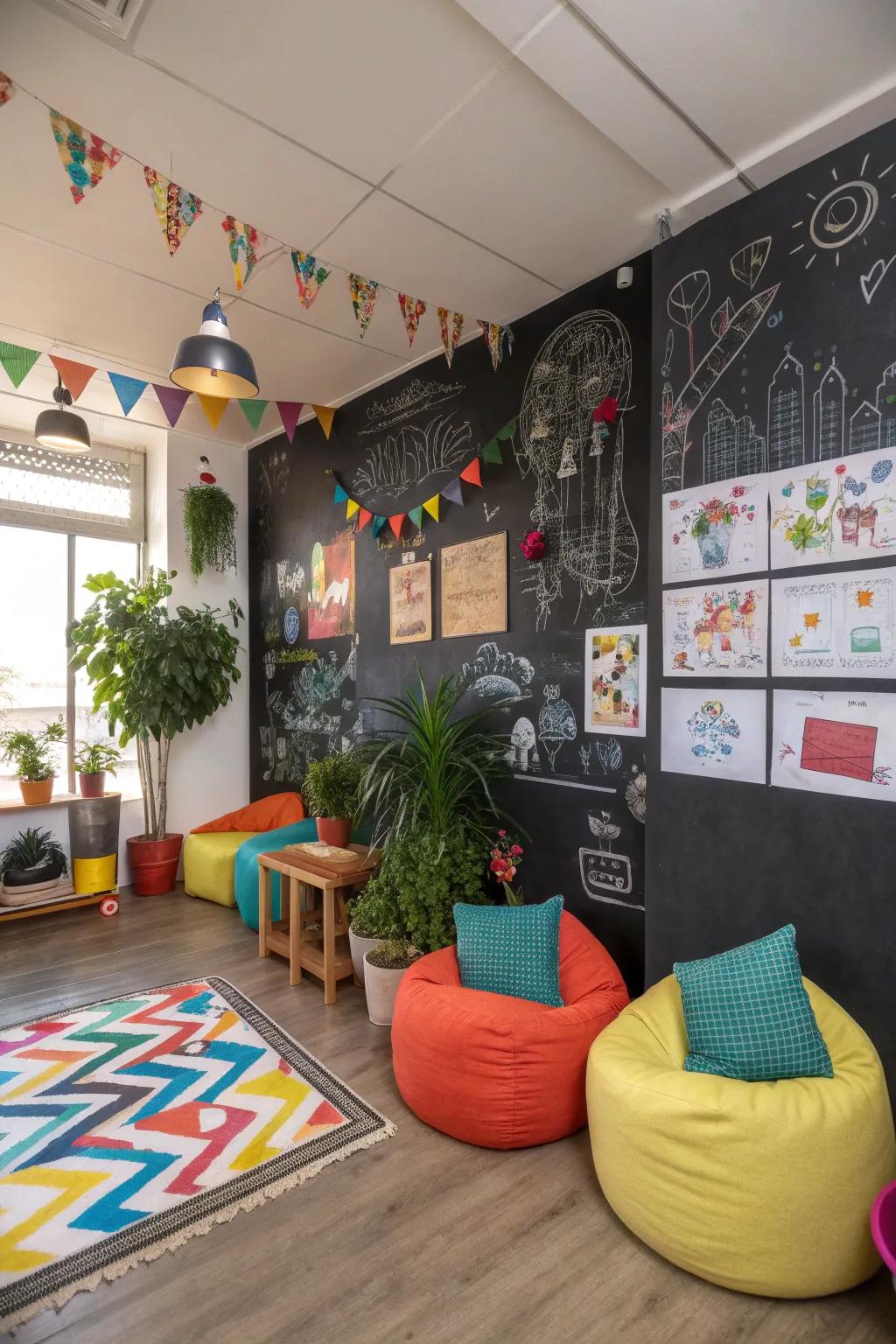 Engaging decor sparks imagination and adds dynamism.