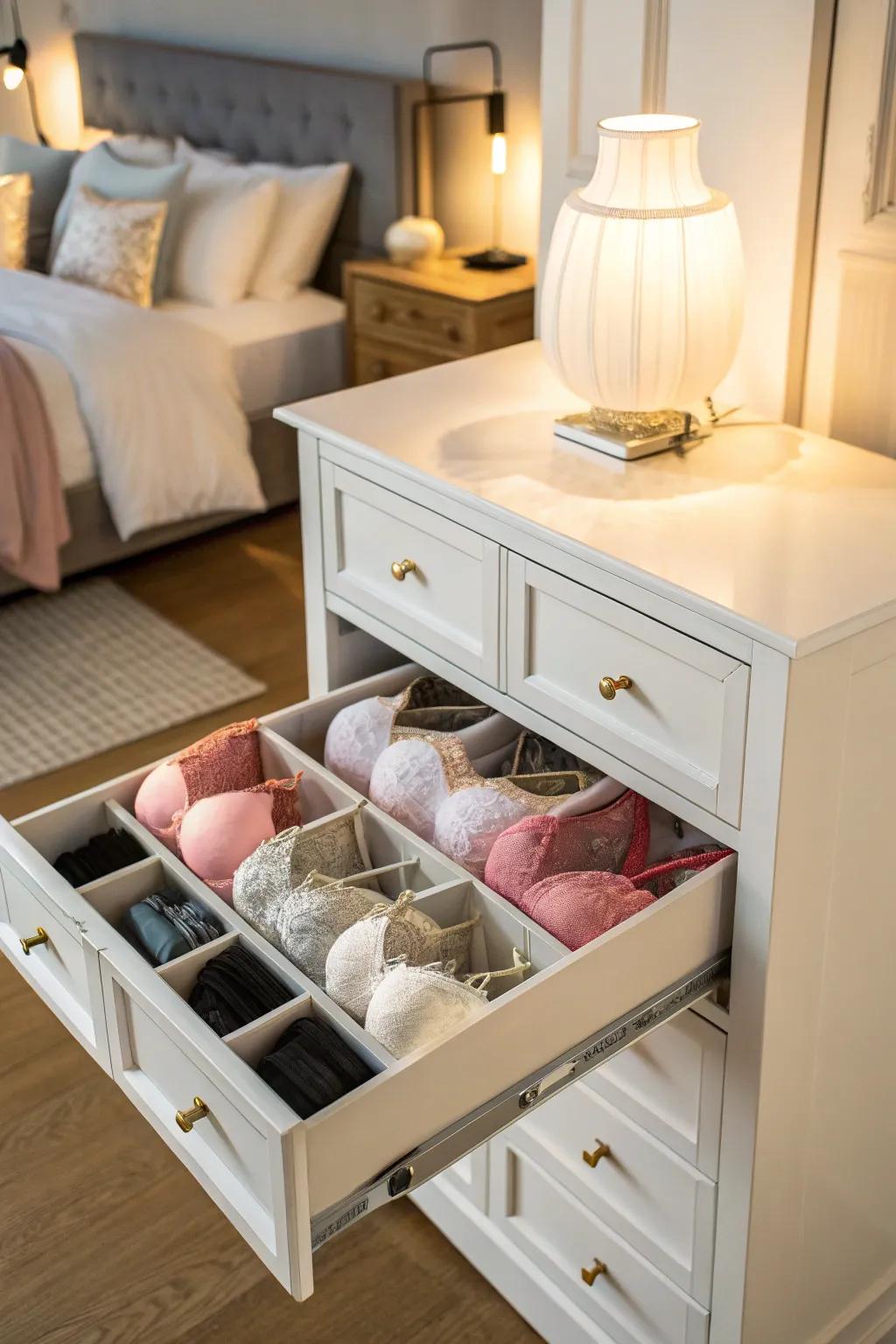 Add sophistication to your space with a dedicated lingerie chest.