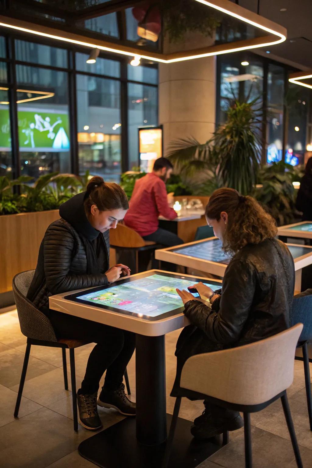 Tables that entertain with a touch of technology.