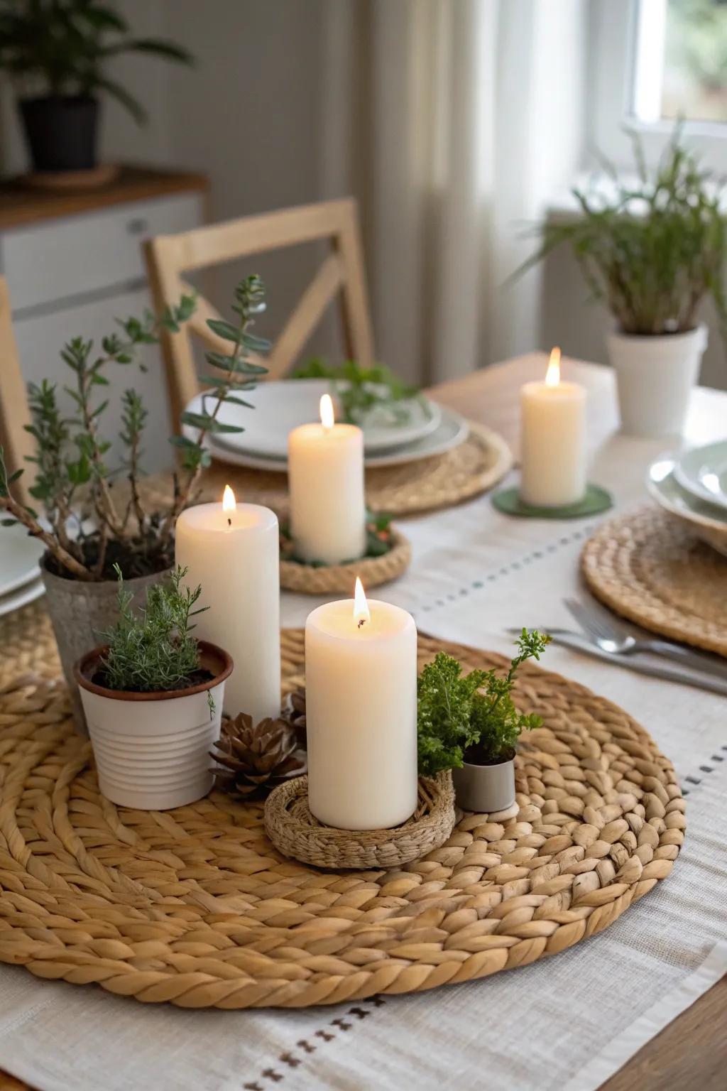 Textured appeal featuring a textured napkin centerpiece foundation.