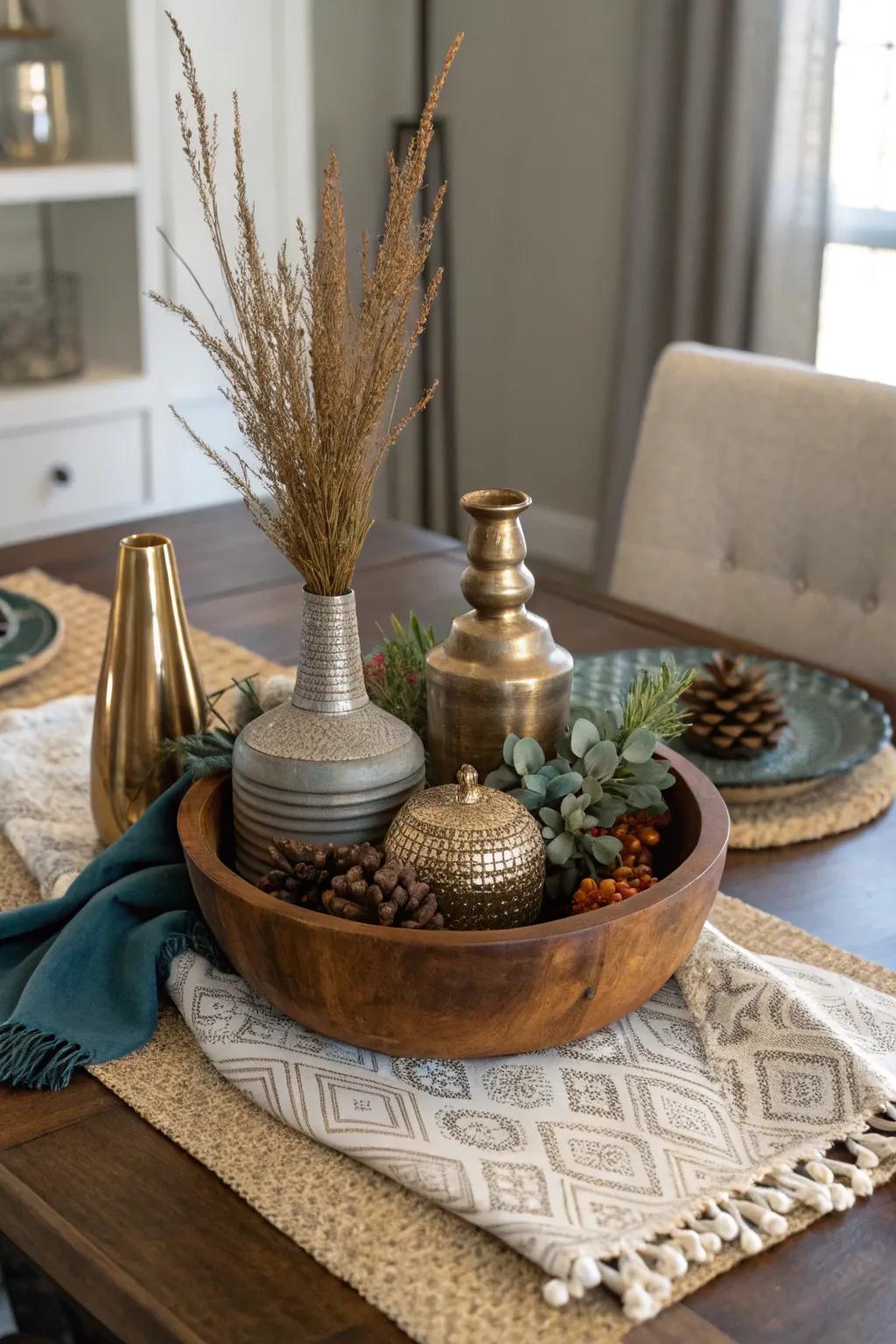 Putting textures together adds visual interest.