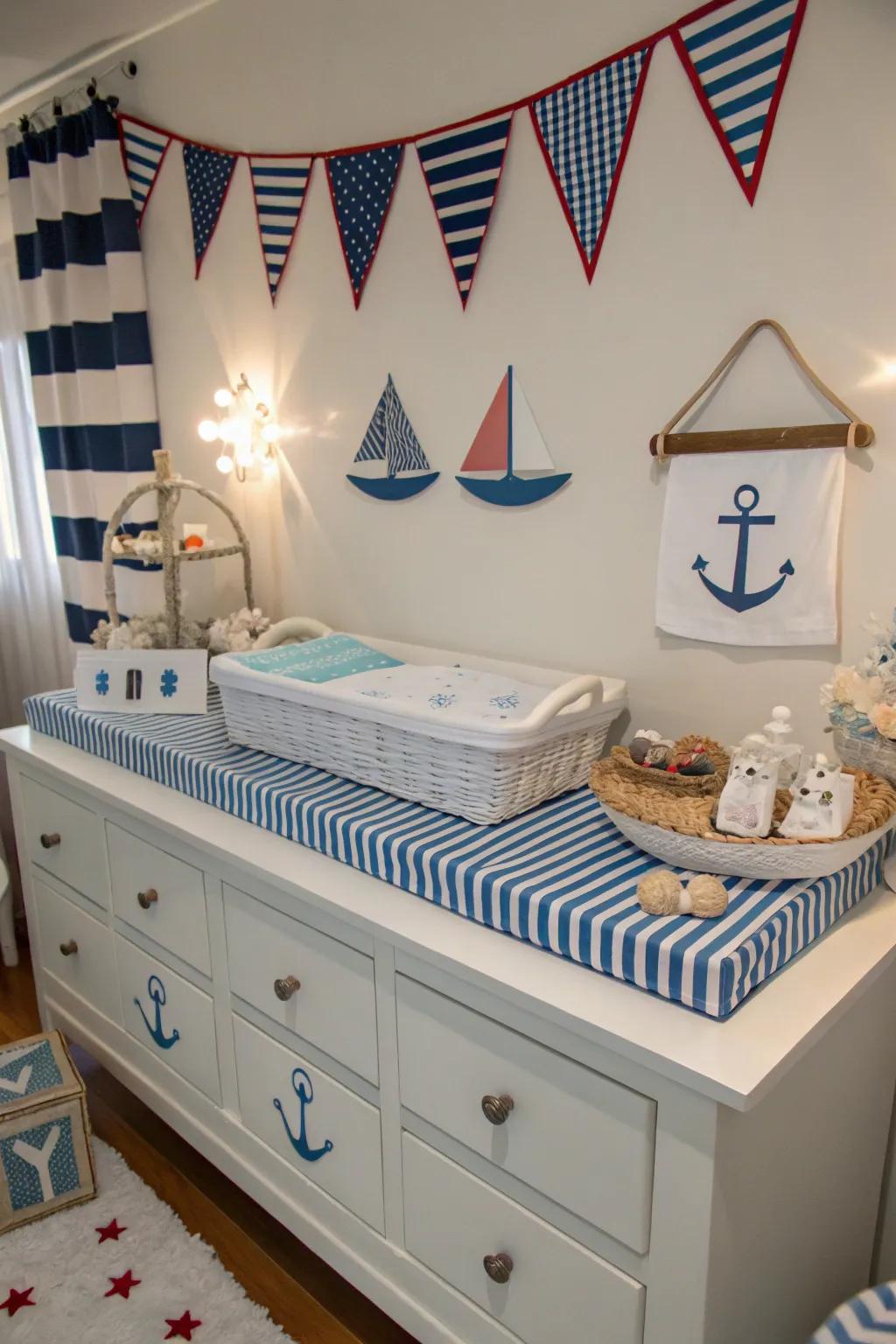Themed decor makes the baby room look put together and charming.