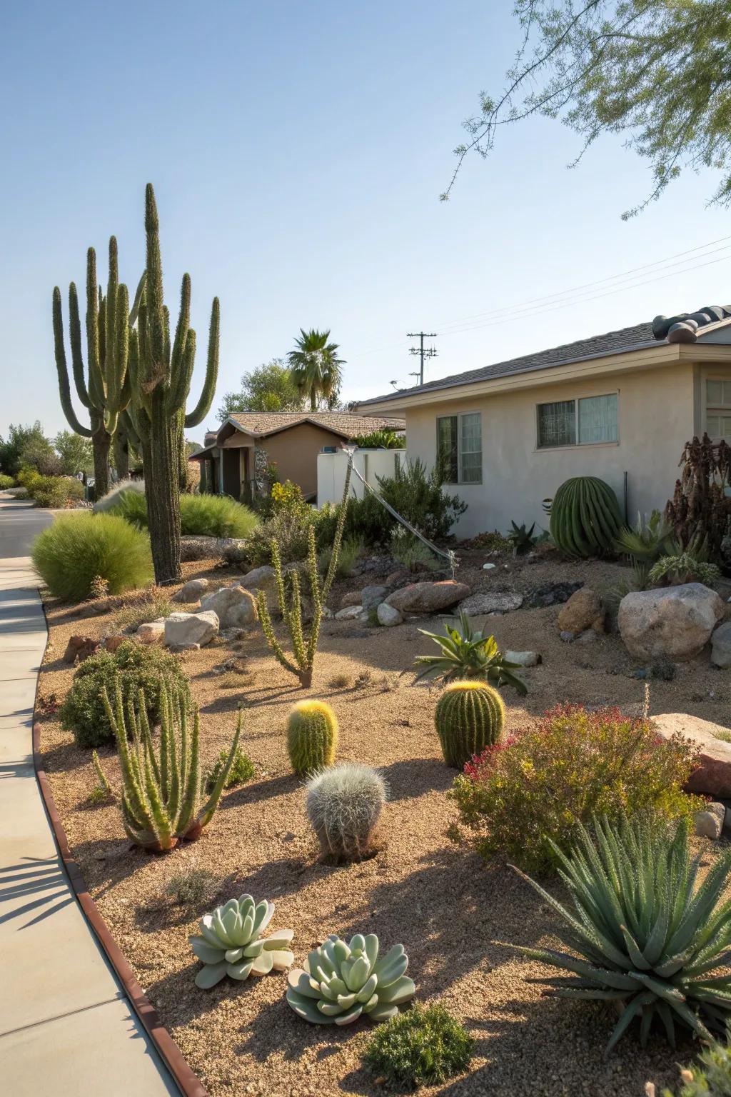 Xeriscaping renders an eco-friendly, striking landscape.