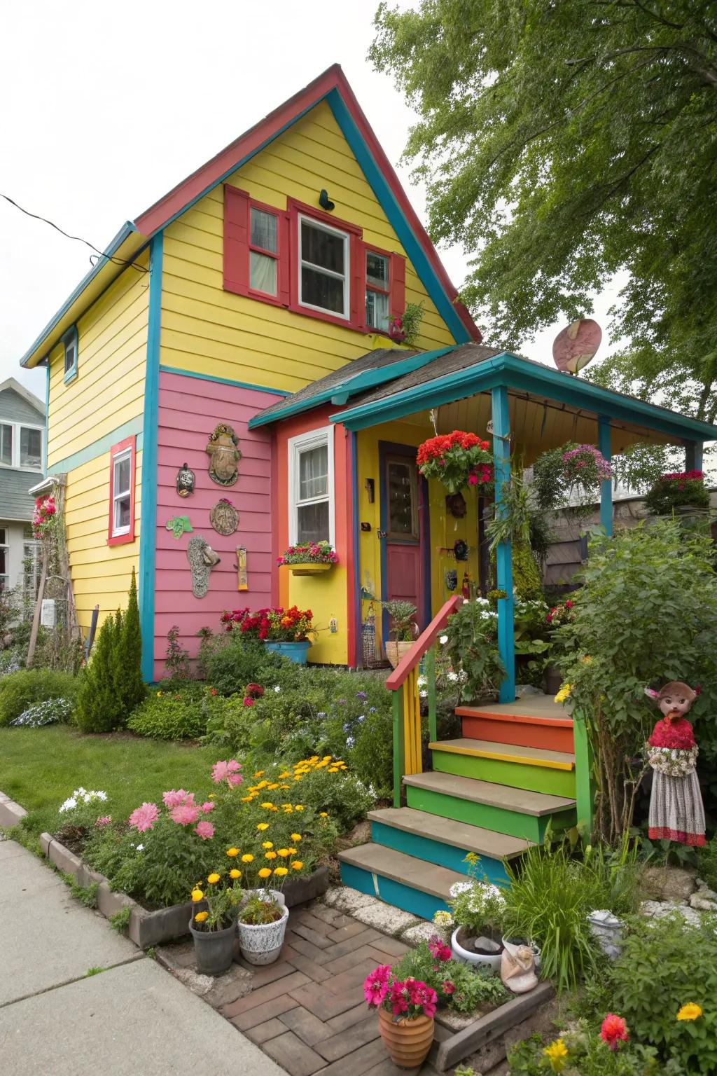 Painted plywood offers vibrant and customizable exteriors.