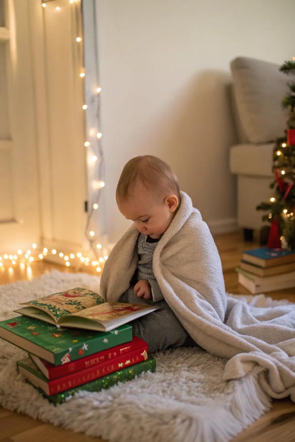 A comfortable space for Christmas reading sessions alongside your little one.