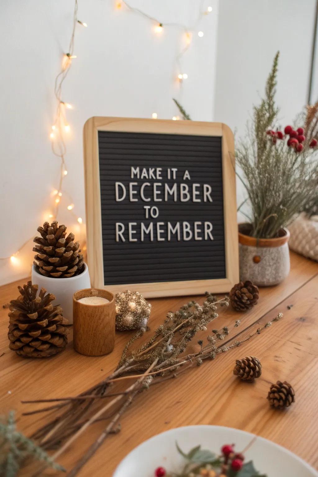 A board motivating significant recollections and eco-friendly commemorations.