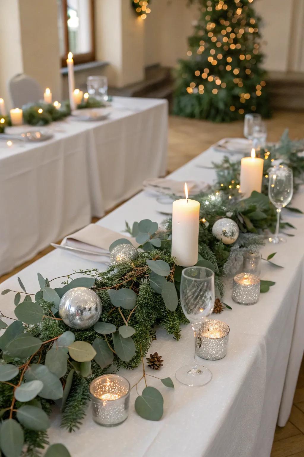 Eucalyptus adds refreshing elegance to the table.