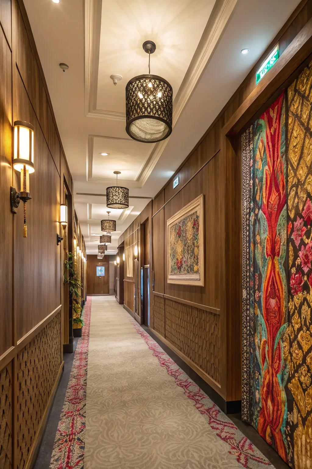 Textures incorporate dimension and flair to your corridor walls.