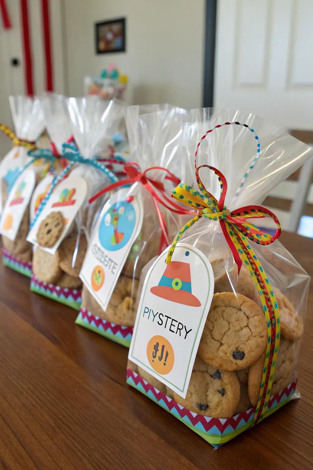 Mystery bags bring excitement to your cookie display.