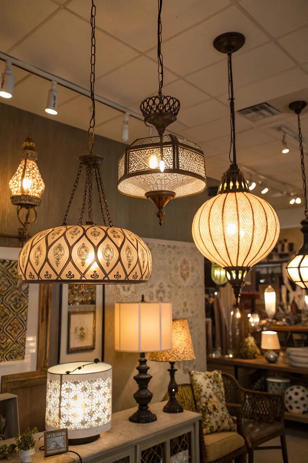Diverse lighting adds warmth and character.