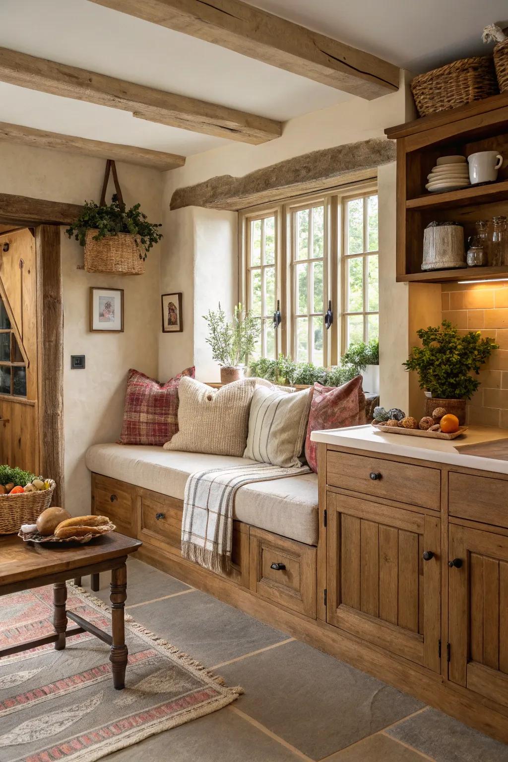 Comforting sections provide a perfect spot for relaxation and reflection.