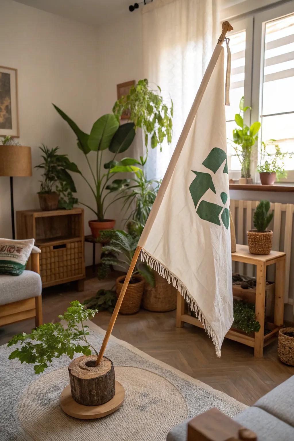 Eco-conscious pennants fuse elegance with sustainability.
