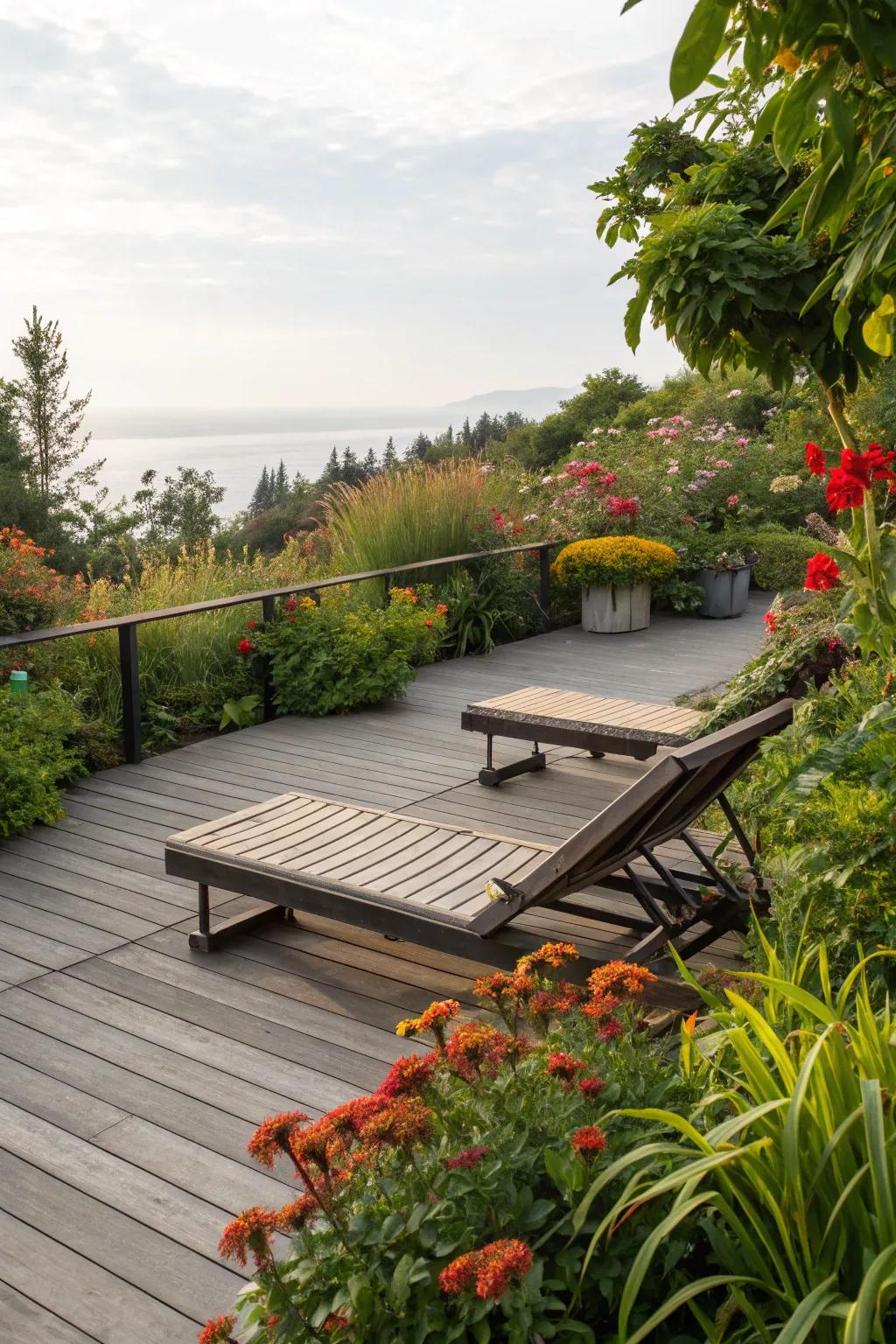 Detached benches provide adaptability in arranging your deck area.