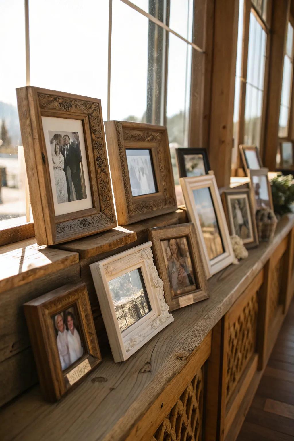 Rustic holders add warmth and a touch of countryside charm.