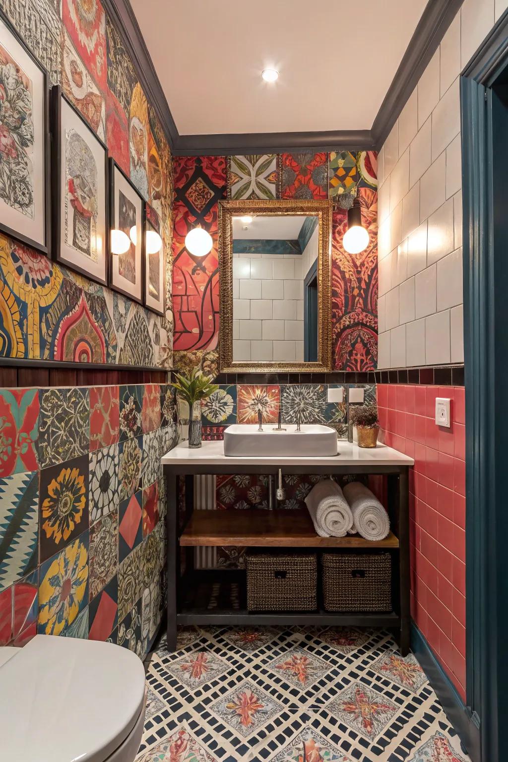 Be bold with clashing patterns.