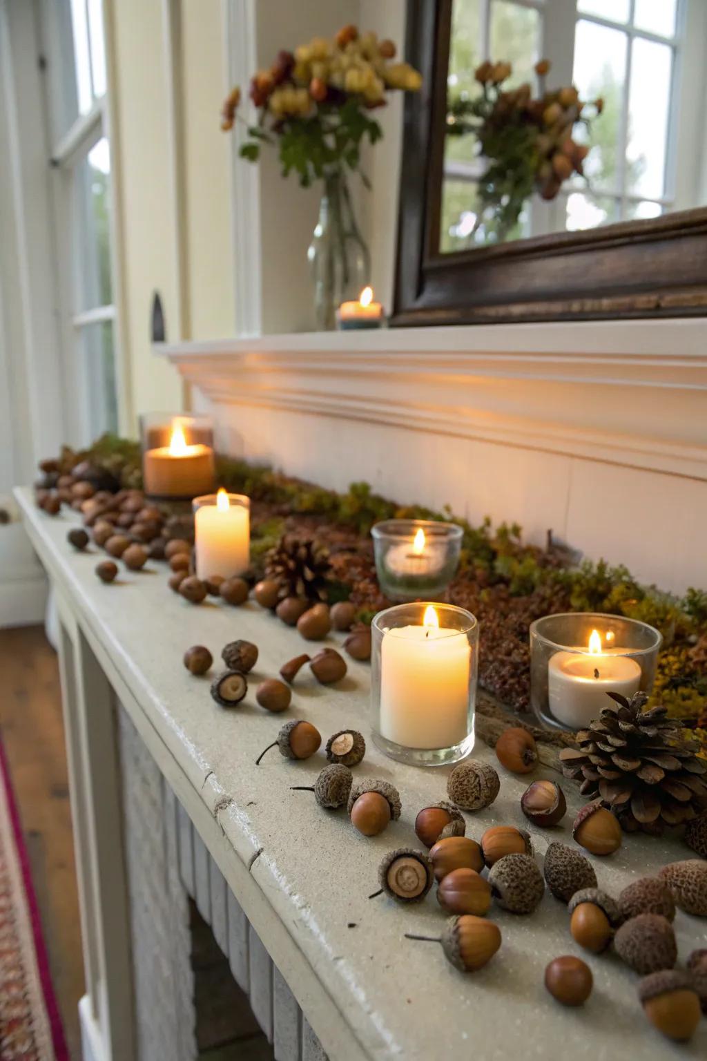 Acorns impart an organic and down-to-earth component into your autumn embellishments.