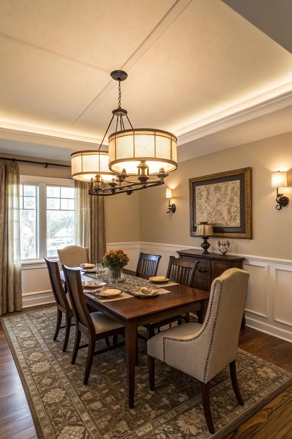 Partial-cover mount installations are perfect for rooms with lower ceilings.