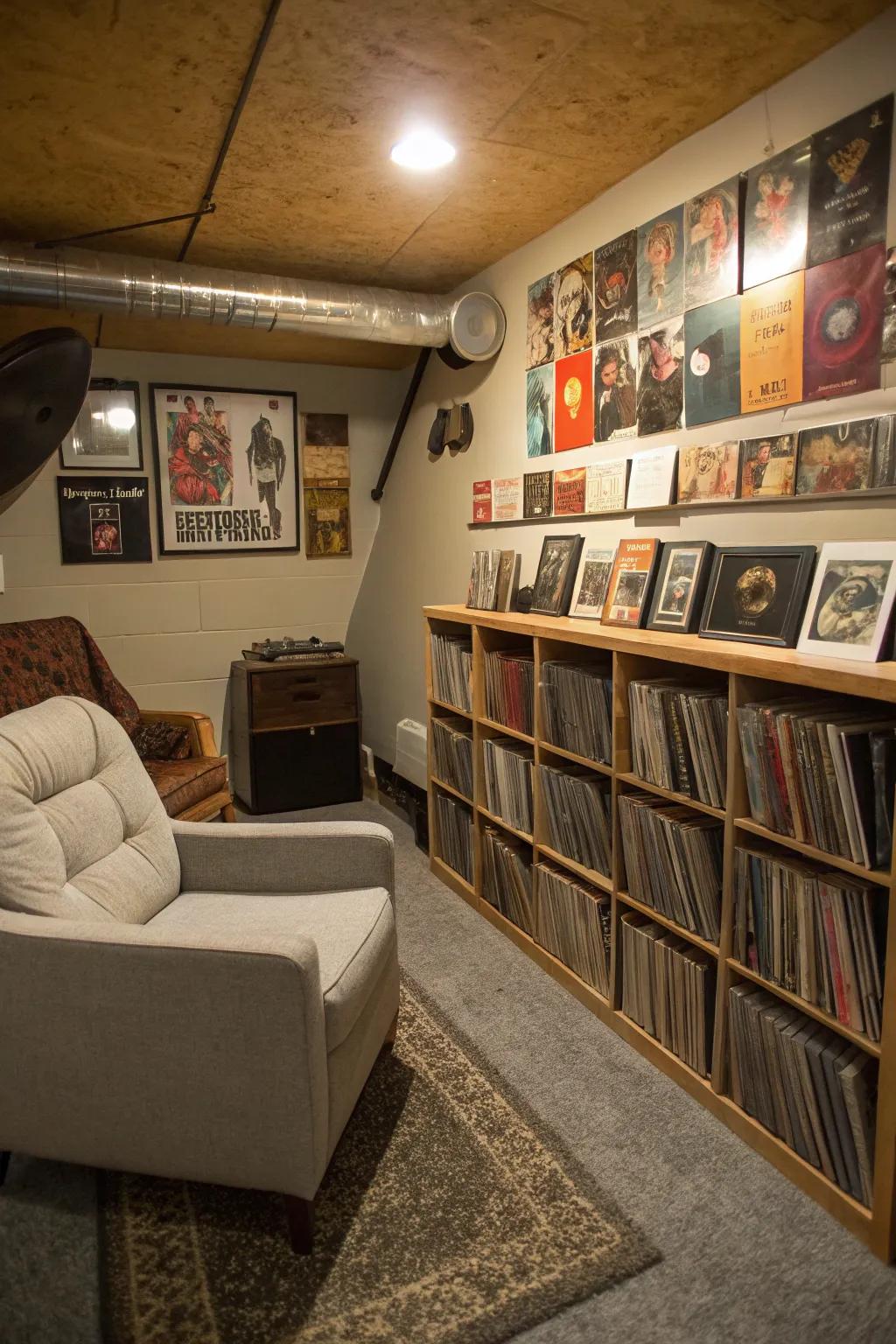 Lose yourself in music with a dedicated record space.