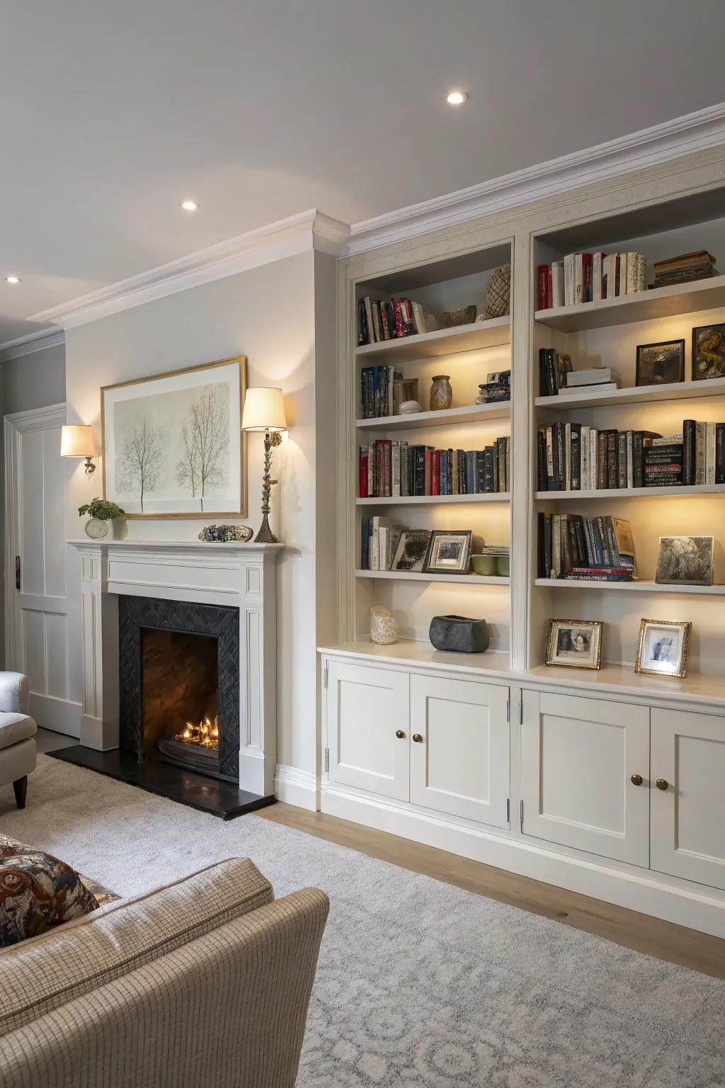 Concealed compartments provide discreet stowing solutions.
