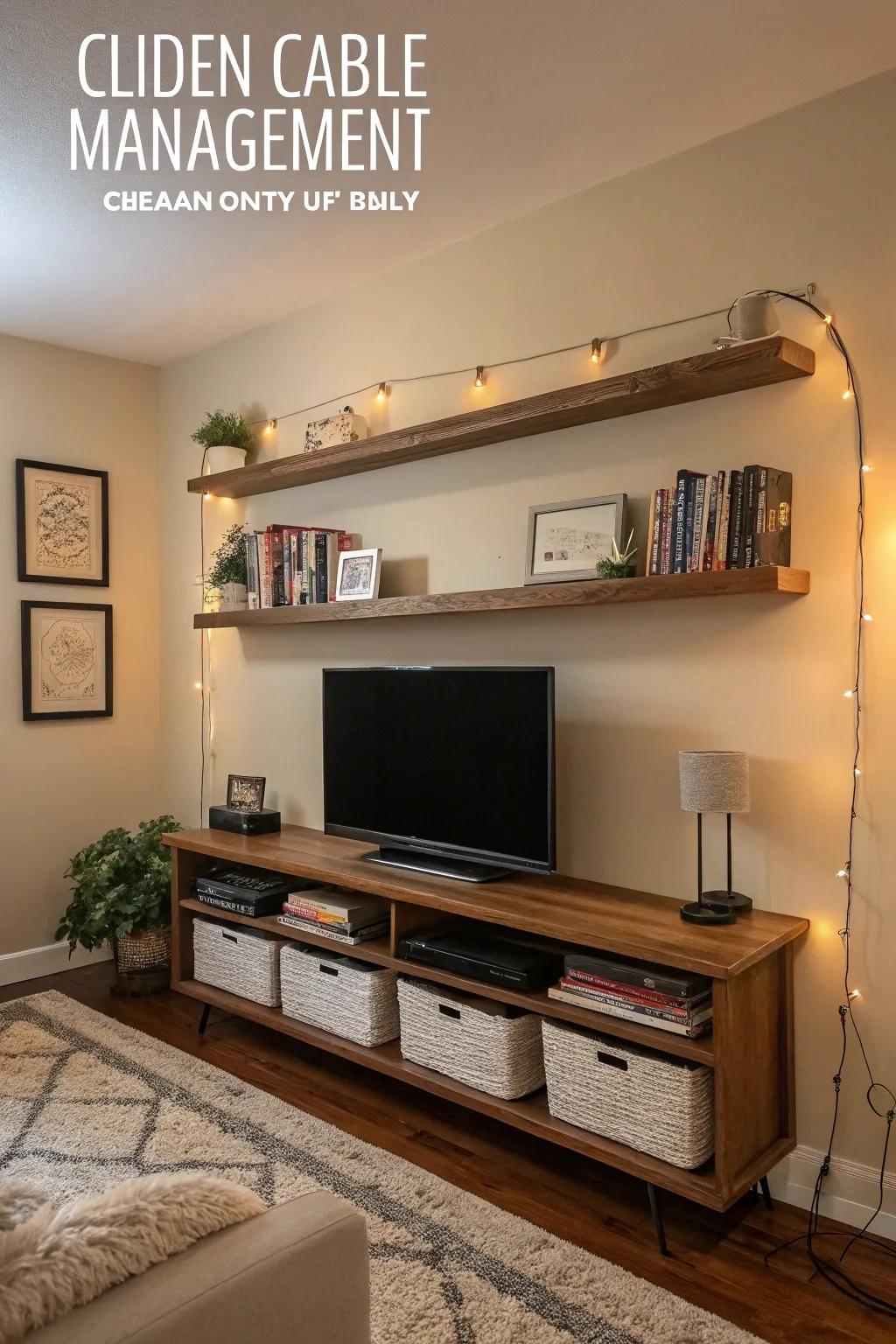 Keep it tidy with hidden cables.