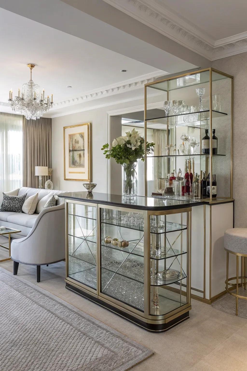 A crystalline and grandeur bar that appends a current hint of grandeur.