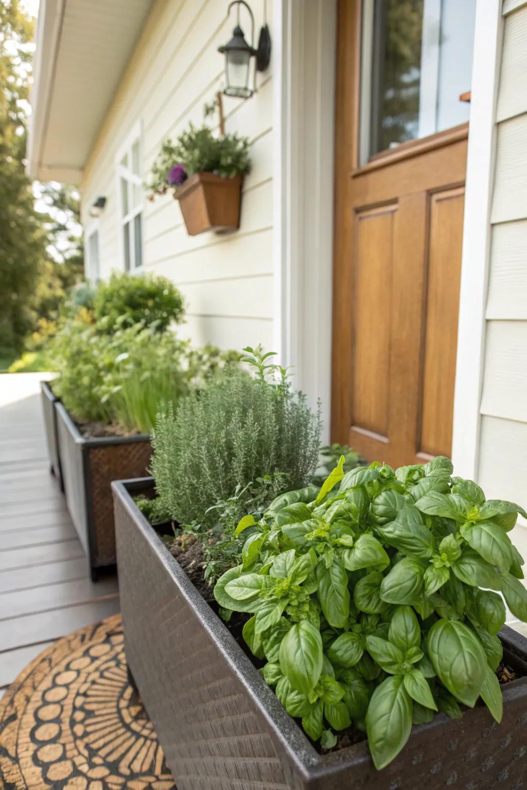 Unite aesthetics and function through herb holders.