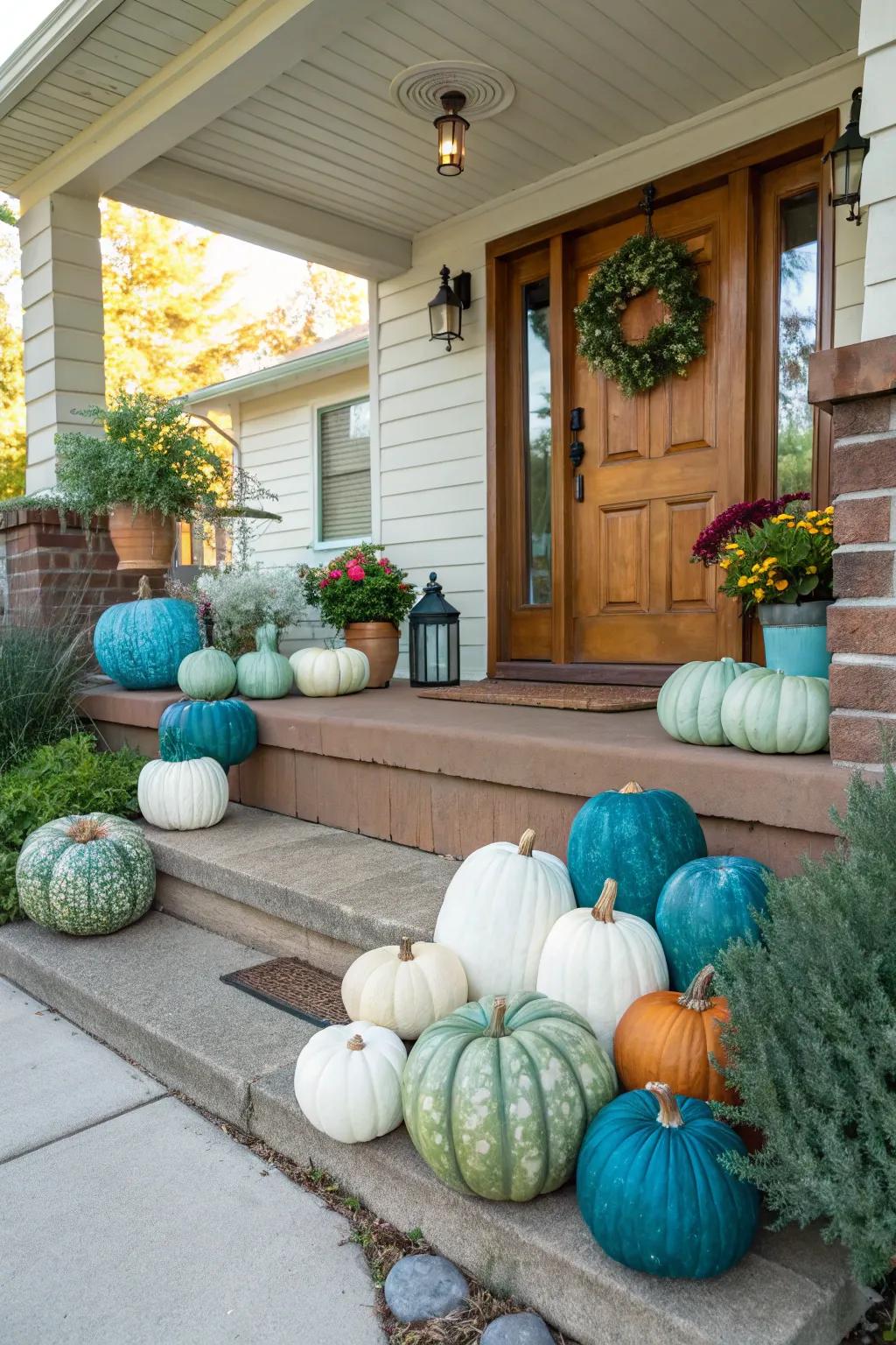 Unanticipated pigmentations infuse a contemporary permutation upon conventional squash décor.