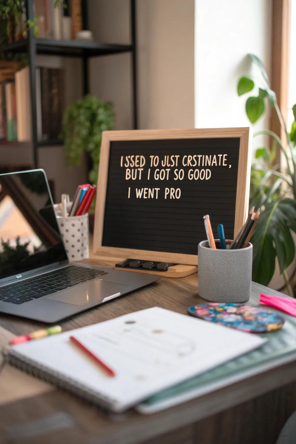 Celebrate your delaying skills.
