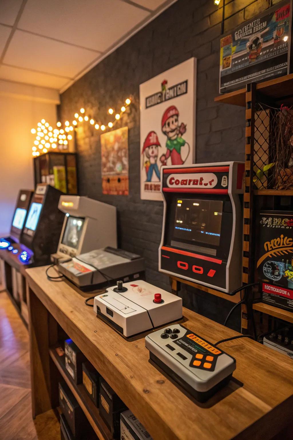 Classic gaming sections bring nostalgia to your setup.