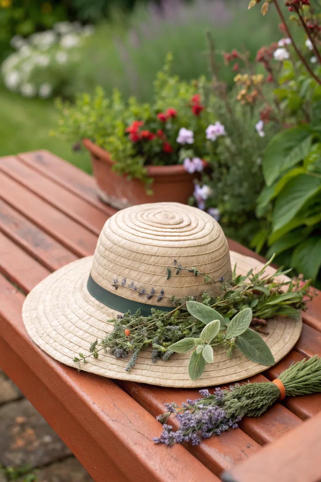 Herb garden beauty with a Mediterranean touch.