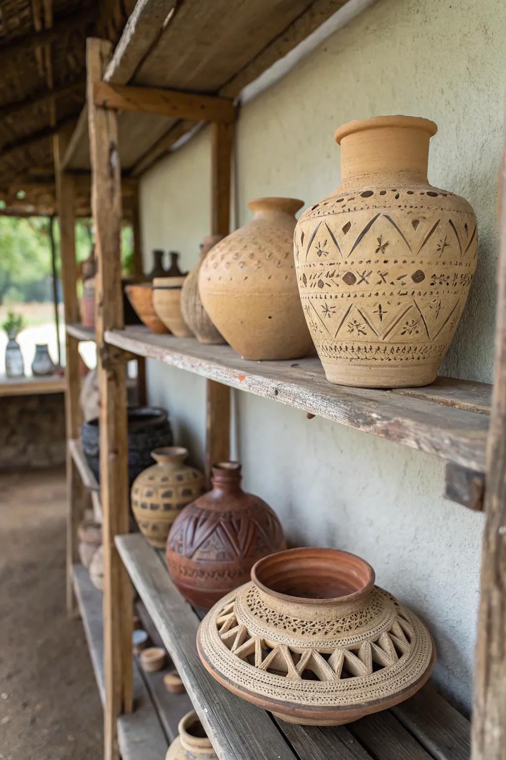 Bring clay using these pieces.