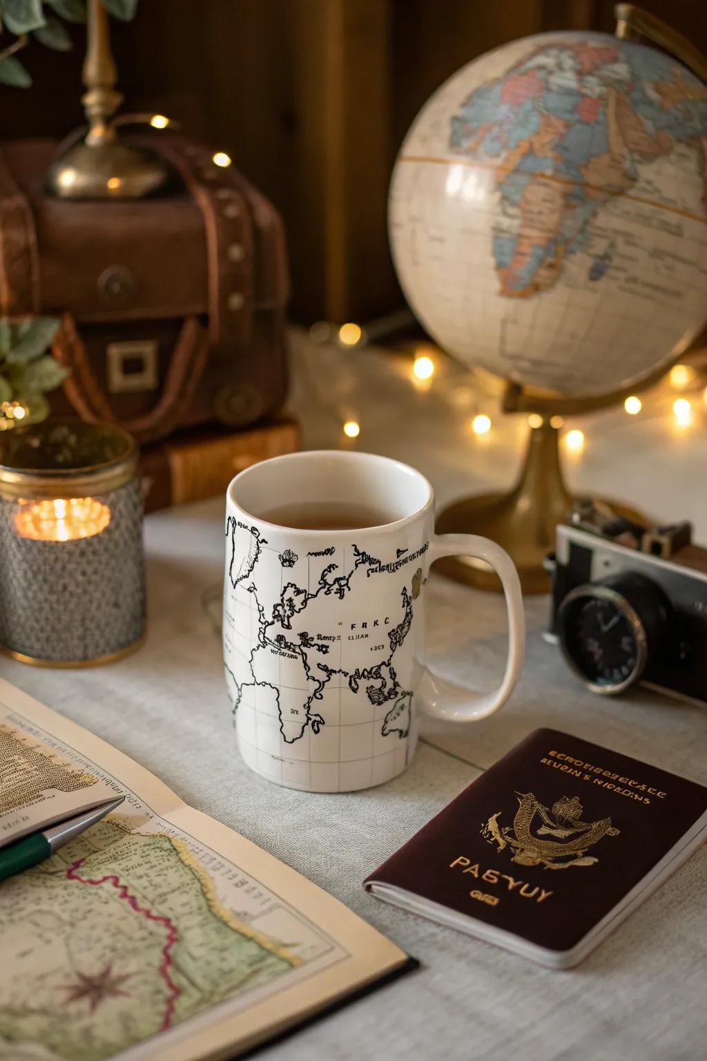A mug diagramming treasured reminiscences.