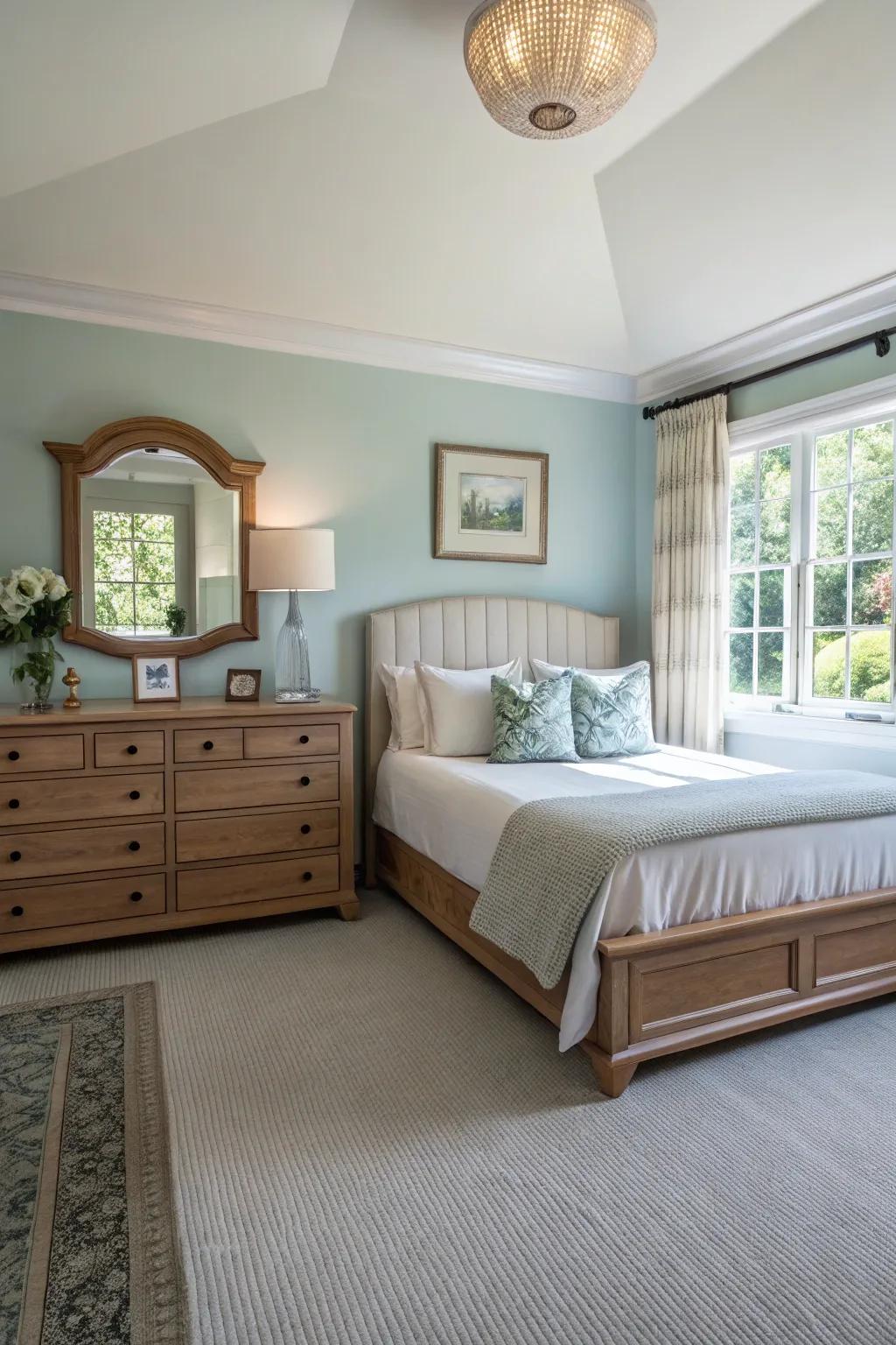 Symmetrical layouts instill equilibrium and harmony within the area.