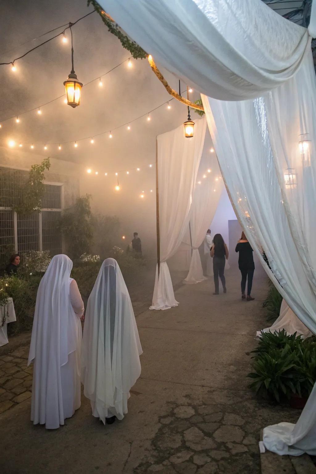 Make a spectral scene with a spectral celebration.