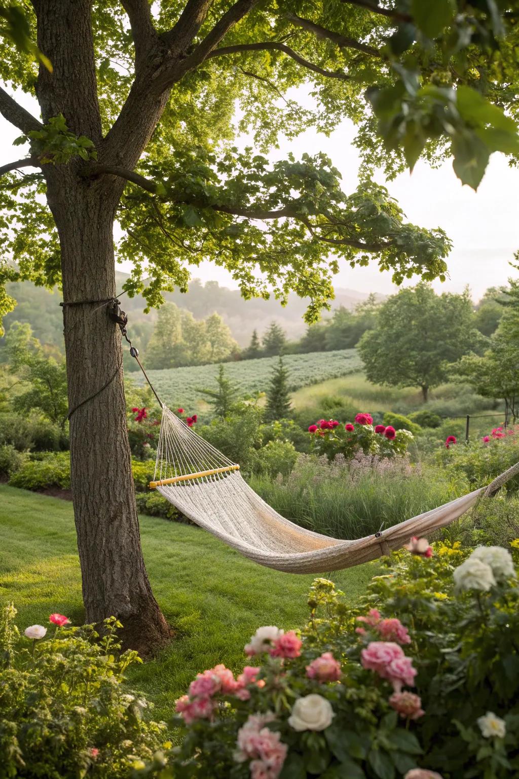 A hammock getaway provides the ultimate relaxation.