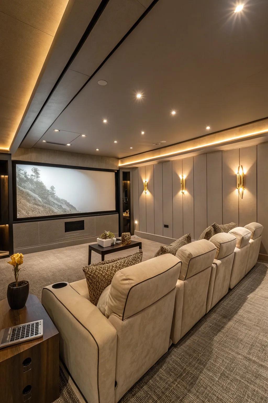 A cinematic ambiance in the coziness of your home.
