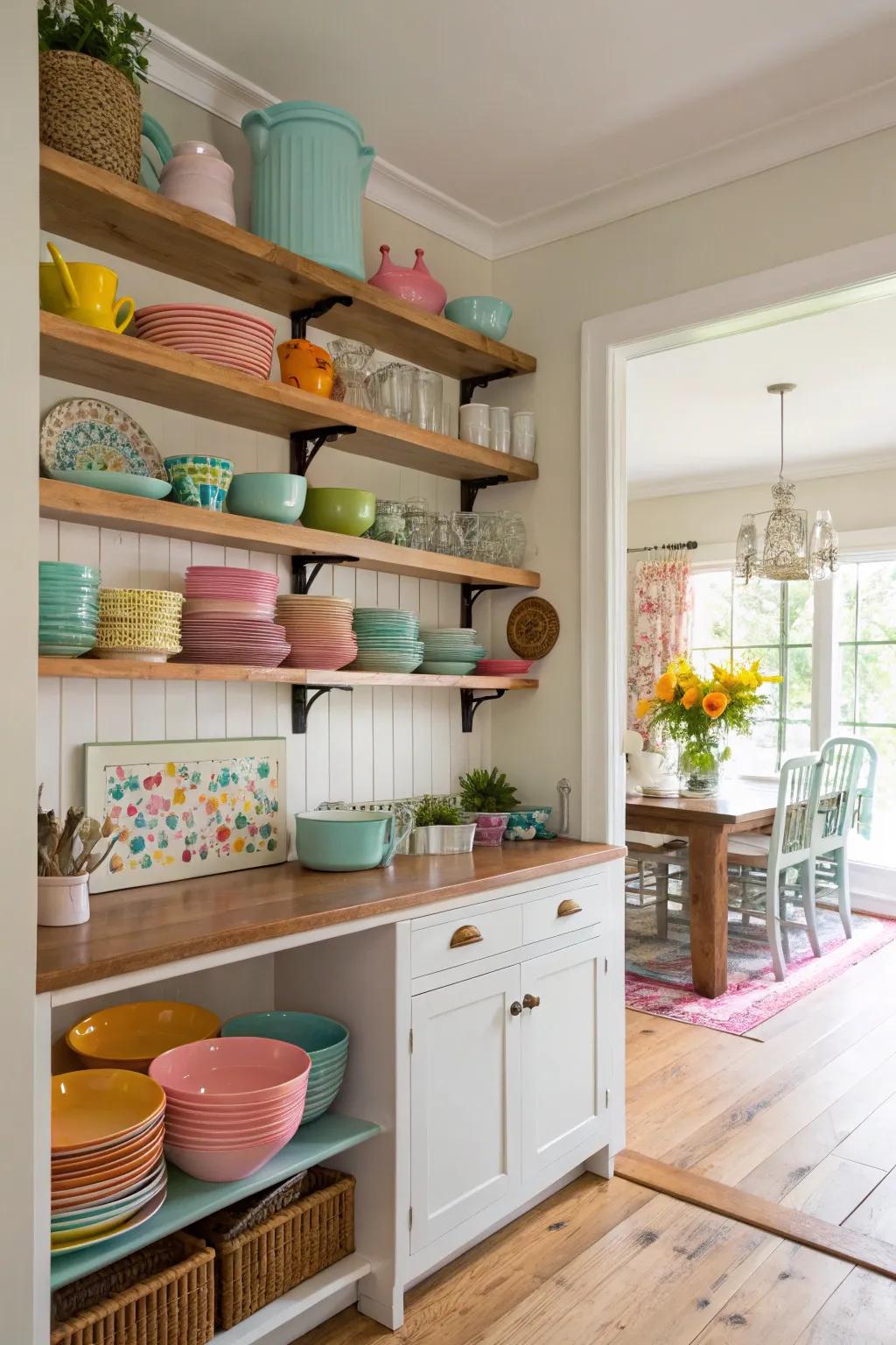 Exposed racking: character and function, all in one.