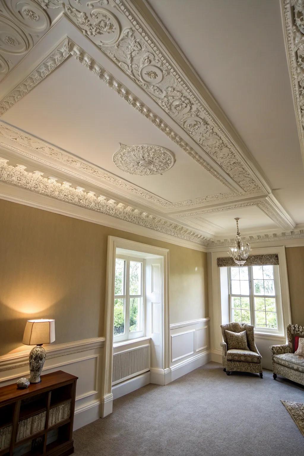 Top trim adding a refined finish to the room.