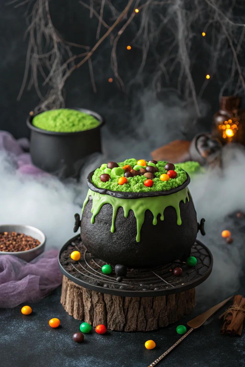 A sorceress's potion cake that is magically tasty.