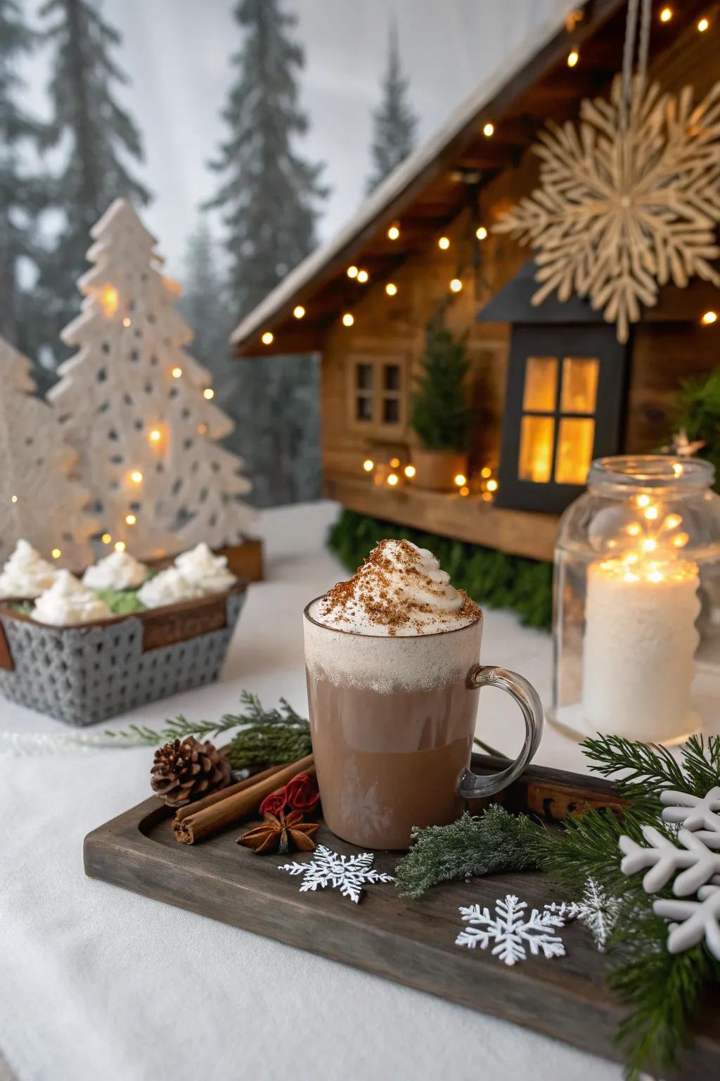 Themed elements bring a cohesive look to your hot chocolate bar.