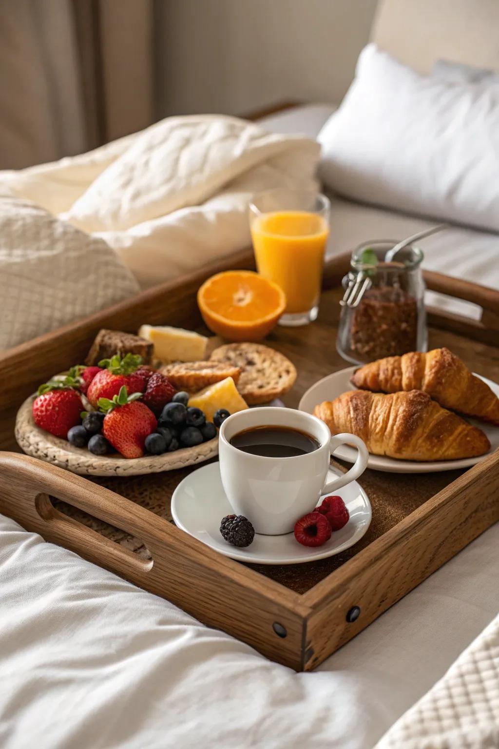 A serving board for meals.